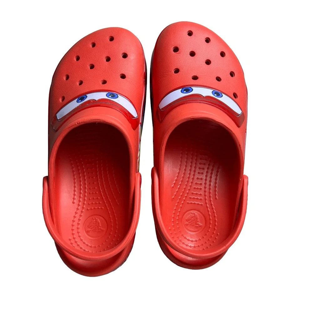 Crocs Disney Pixar Cars Lightning McQueen Clogs Red Men's 9 Women's 11 Y2K